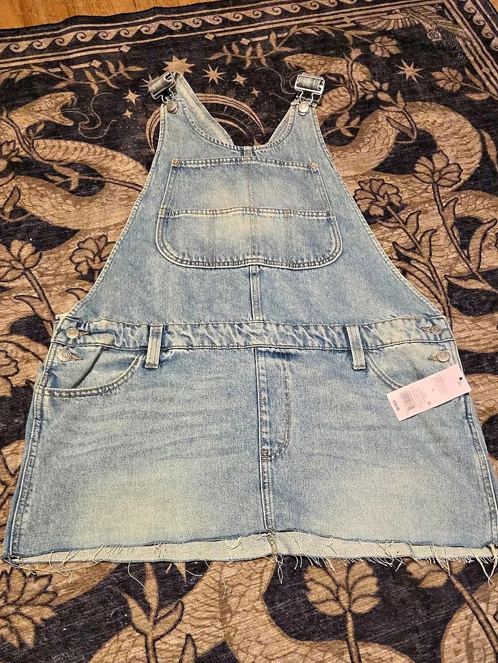 Wild Fable Denim Skirtall Denim Overall Dress Blue Large